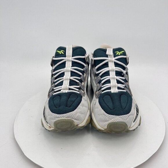 Vintage Reebok DMX Run Men Size 8.5 Silver Ultramarine White Neon Green Shoes - Picture 4 of 15